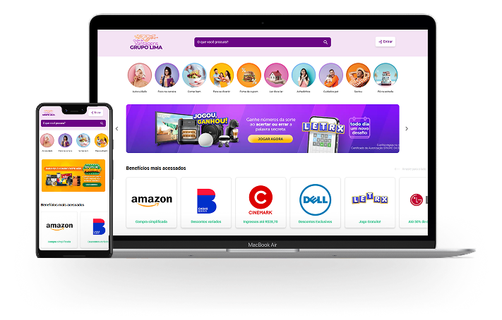 Notebook com benefícios do Clube de Vantagens
